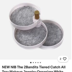 White and Gray Tiered Catch-All Tray BNIB